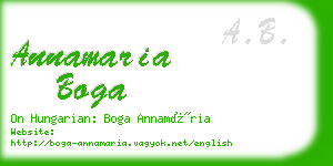 annamaria boga business card